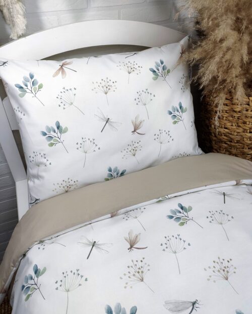 BAWEŁNIANA POŚCIEL DZIECIĘCA / WAŻKI I DMUCHAWCE / końcówka kolekcji