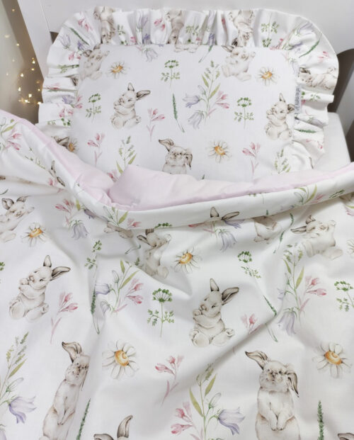 BAWEŁNIANE POSZEWKI NA POŚCIEL / WESOŁE KRÓLICZKI