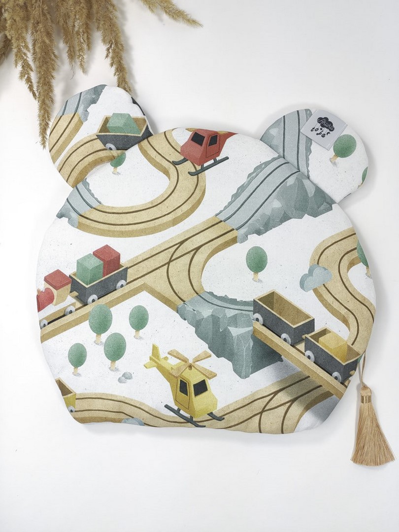 PŁASKA PODUSZKA Z USZKAMI / POJAZDY