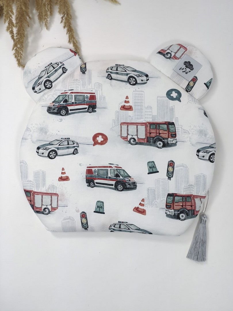 PŁASKA PODUSZKA Z USZKAMI / SAMOCHODY