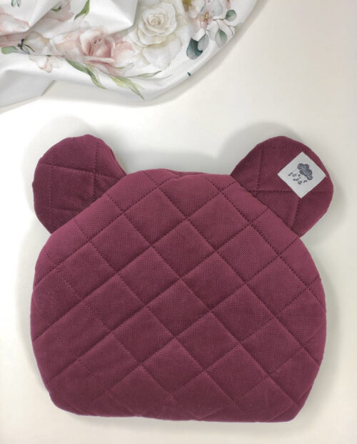 PŁASKA PODUSZKA Z USZKAMI / BURGUND