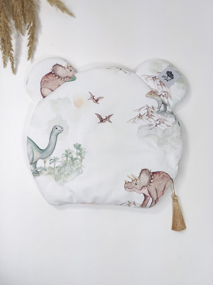 PŁASKA PODUSZKA Z USZKAMI / DINOZAURY