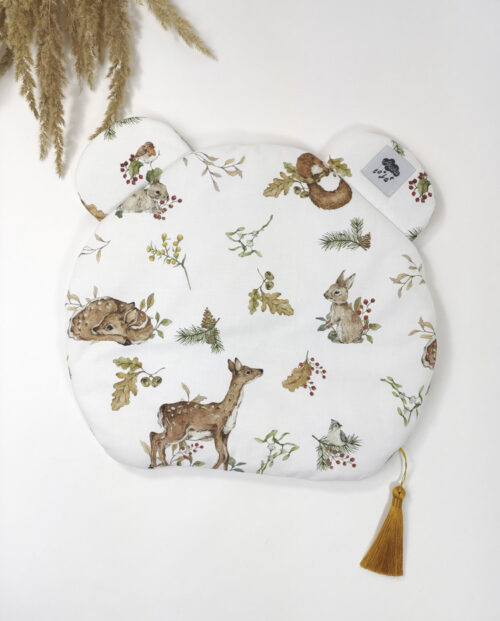 PŁASKA PODUSZKA Z USZKAMI / ZWIERZĘTA W LESIE
