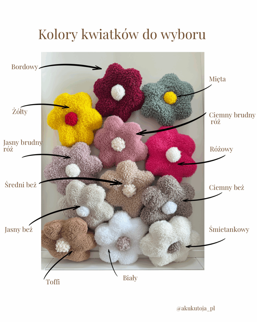 GIRLANDA KWIATKI / BRĄZOWY, BIAŁY