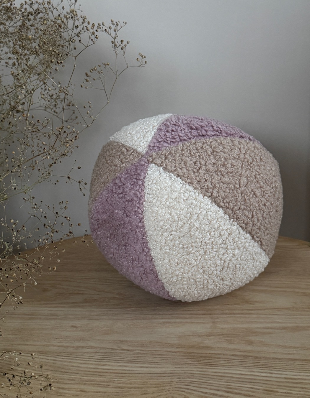 PIŁKA SENSORYCZNA / PUDROWY RÓŻ, BEŻ, KREMOWY