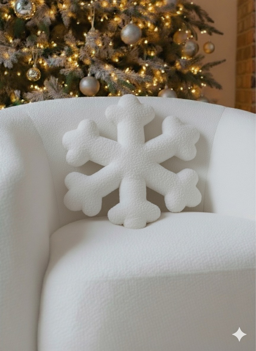 PODUSZKA ŚNIEŻYNKA / BIAŁA